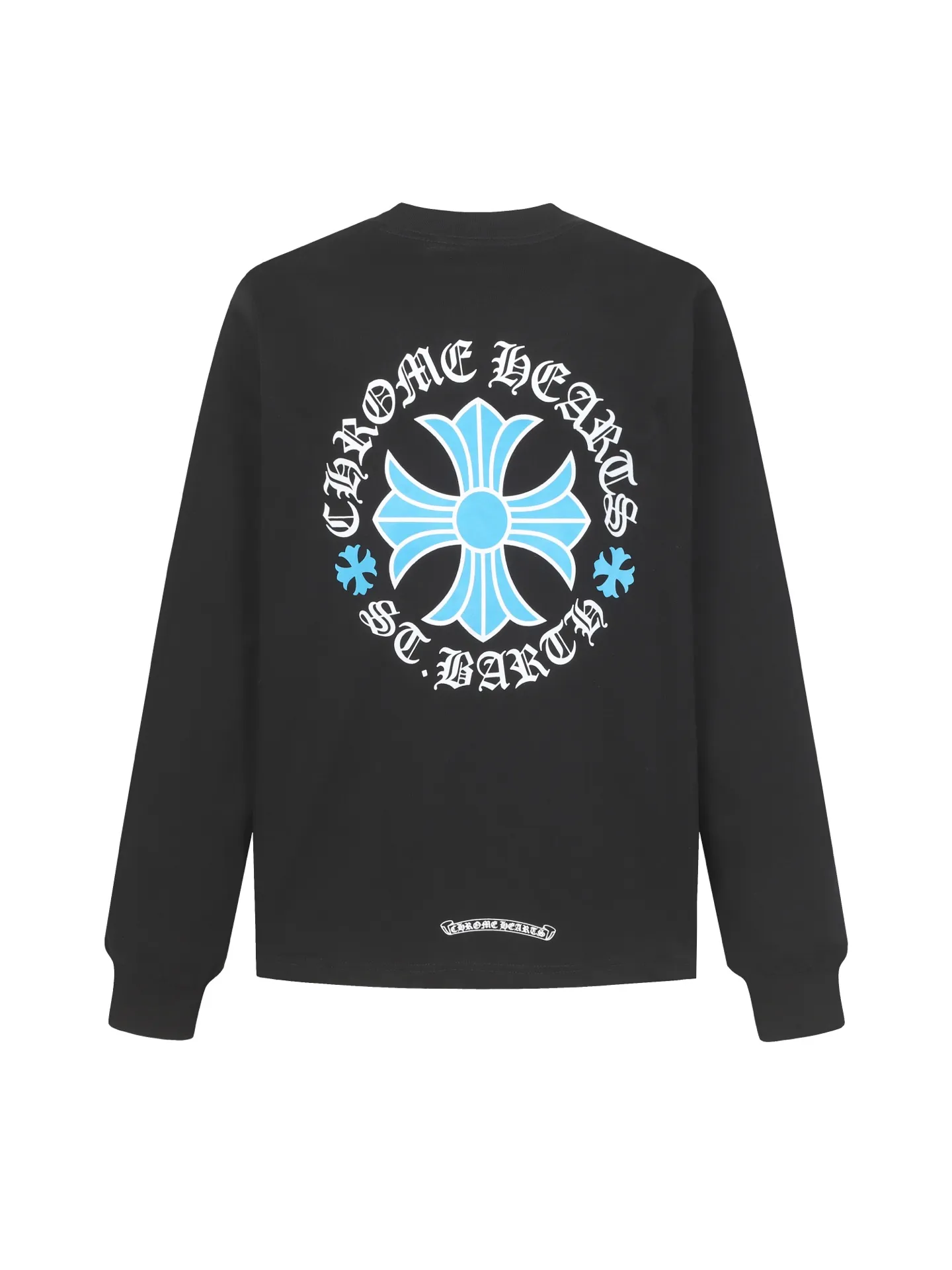 🅿️270 Come Hearts/Cro Hearts Limited Blue Cross Printed Long Sleeve, Autumn and Winter King! Chest pockets, high weight threads on collar and cuffs, custom woven and dyed 280g double yarn pure cotton fabric, washed anti-counterfeiting tags and other accessories are all correct versions, super conspicuous, super pretty, super stylish, same style for men and women! The overall upper body highlights fashion and individuality, and it is a recommended T-shirt for couples to wear together!! Color: black/white Size: XS-L